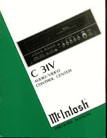 McIntosh C-31-V - Owners manual